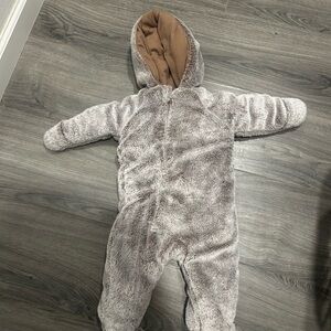 Koala Kids Plush Gray and Brown Footie